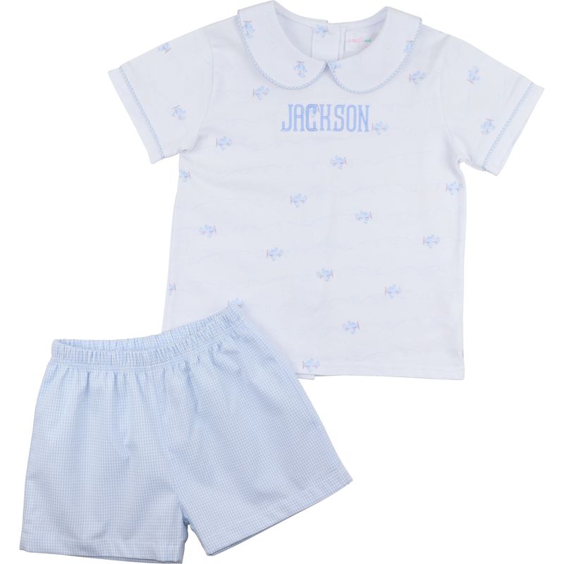 Airplane Print Short Set