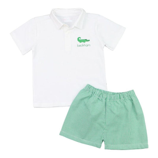 Alligator Polo Short Set