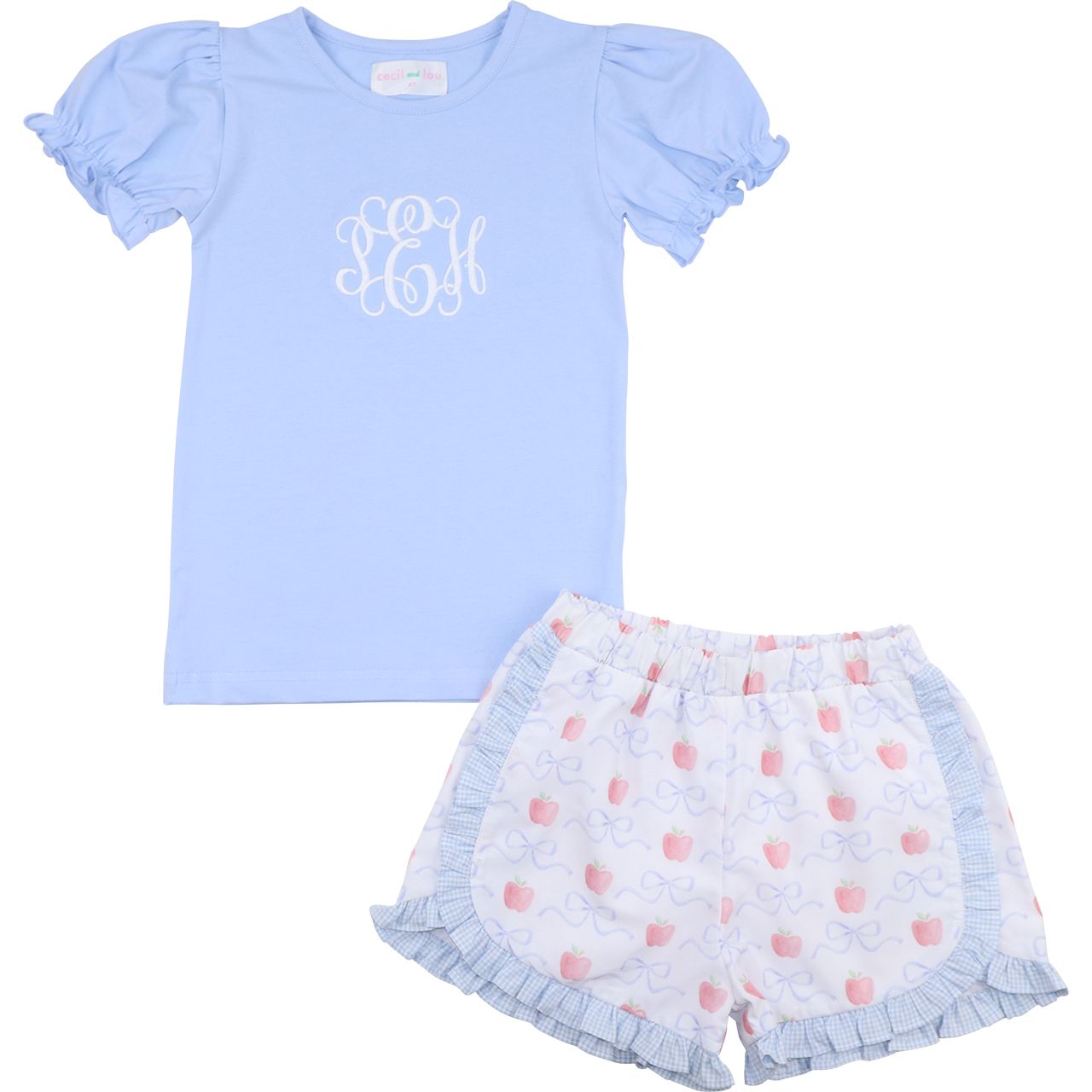 Apple And Bow Short Set