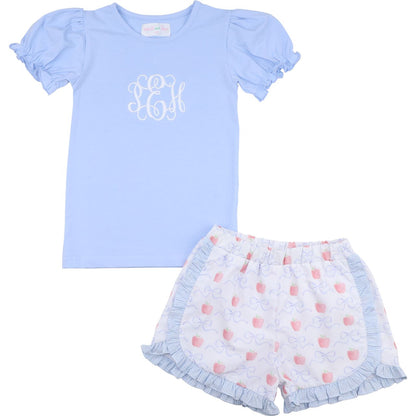 Apple And Bow Short Set
