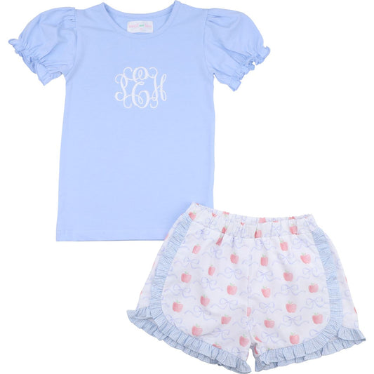 Apple And Bow Short Set