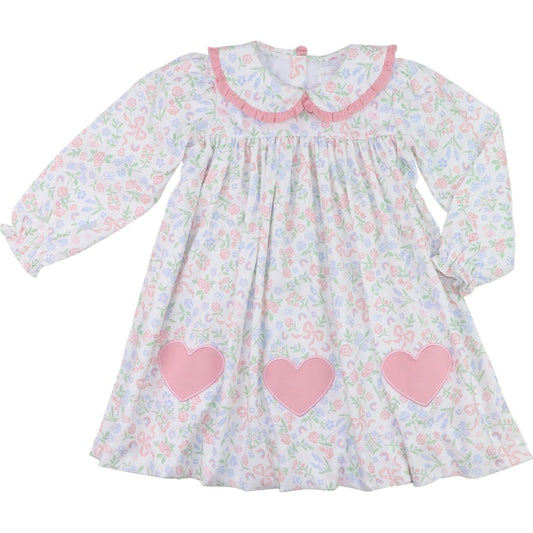 Applique Heart Knit Dress