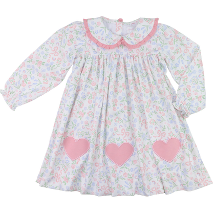 Applique Heart Knit Dress