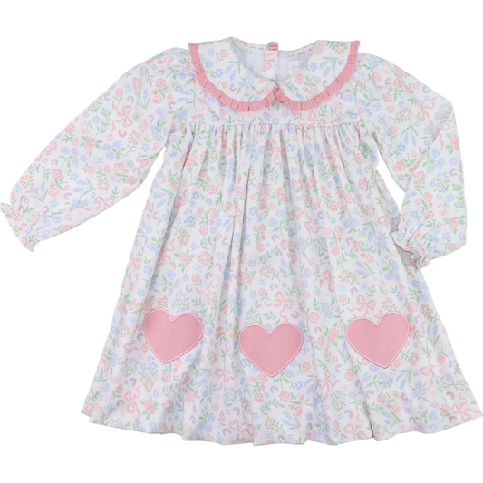 Applique Heart Knit Dress