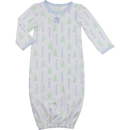 Baby onesie with tree pattern on a white background