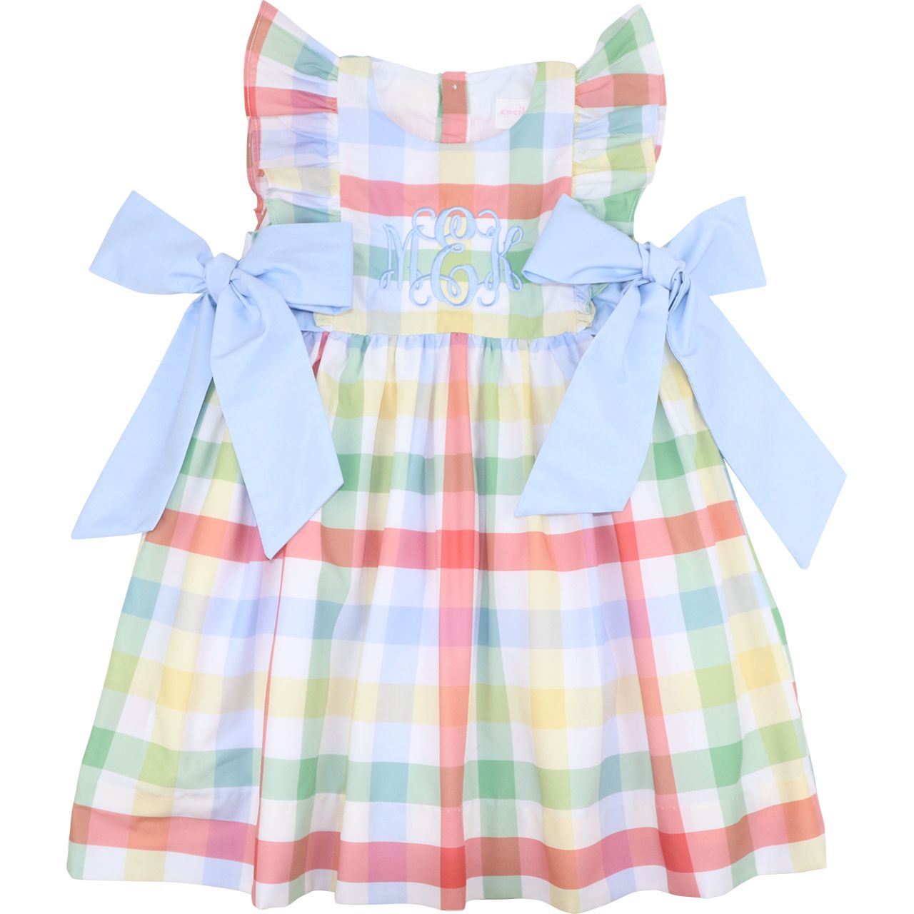Back To School Plaid Bow Dress