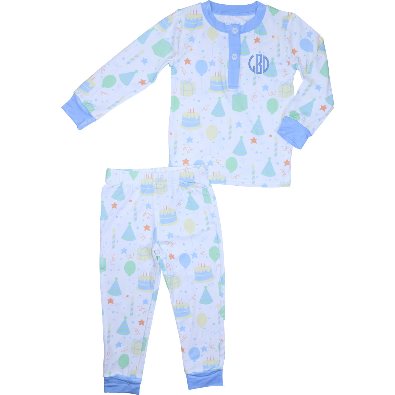 Birthday Cake And Balloons Knit Pajamas2