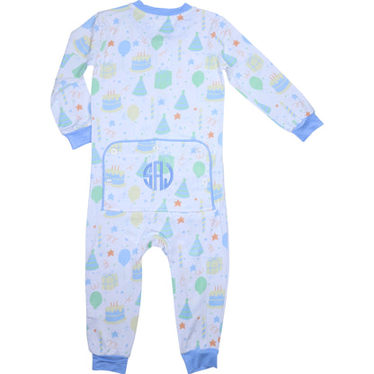 Birthday Cake And Balloons Knit Zipper Pajamas2
