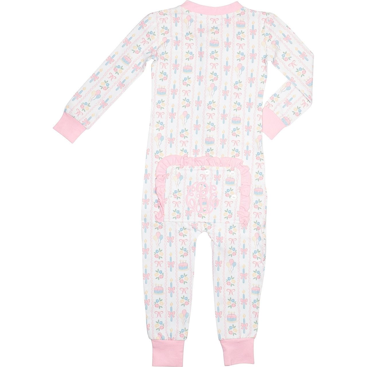 Birthday Cake And Candles Knit Zipper Pajamas