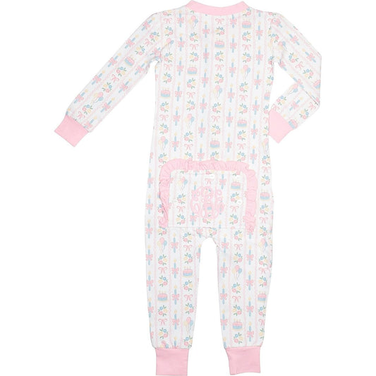 Birthday Cake And Candles Knit Zipper Pajamas1