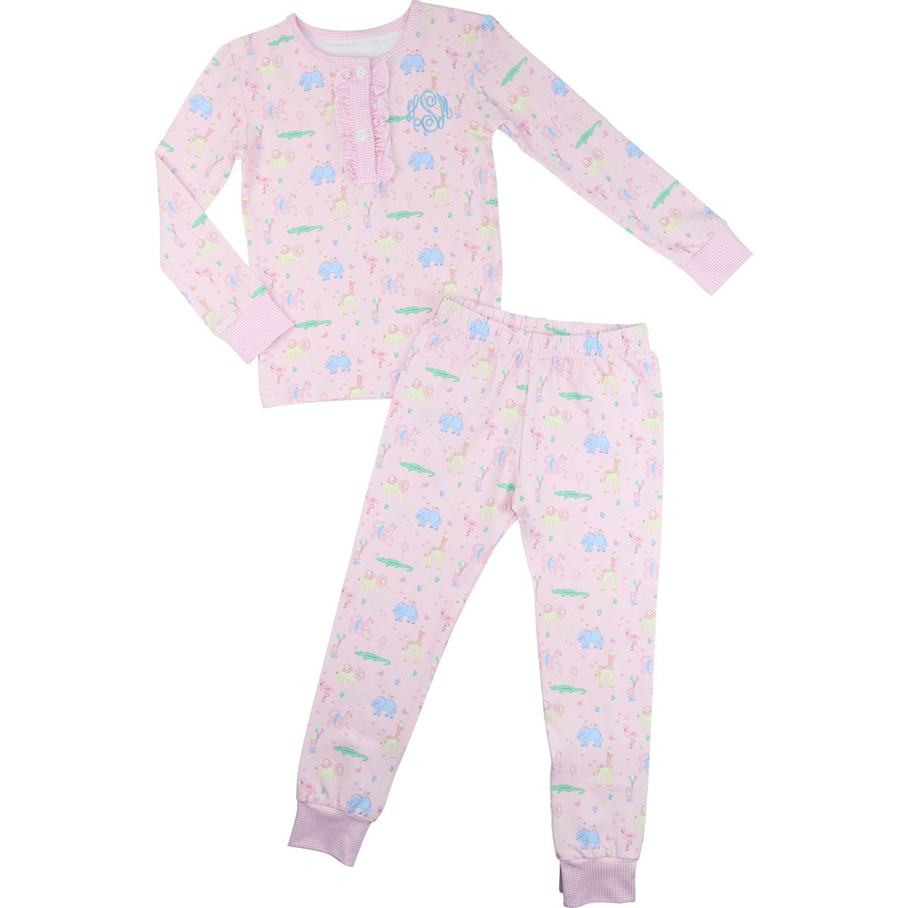 Birthday Party Animals Knit Pajamas