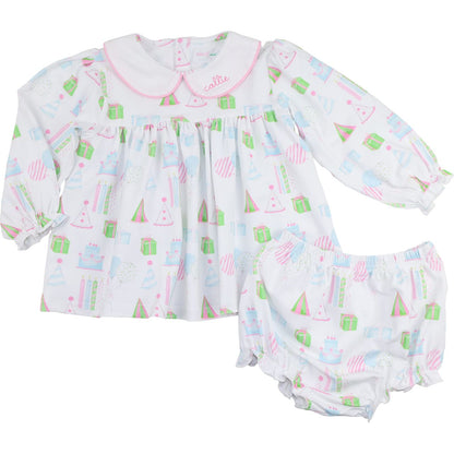 Birthday Print Knit Diaper Set