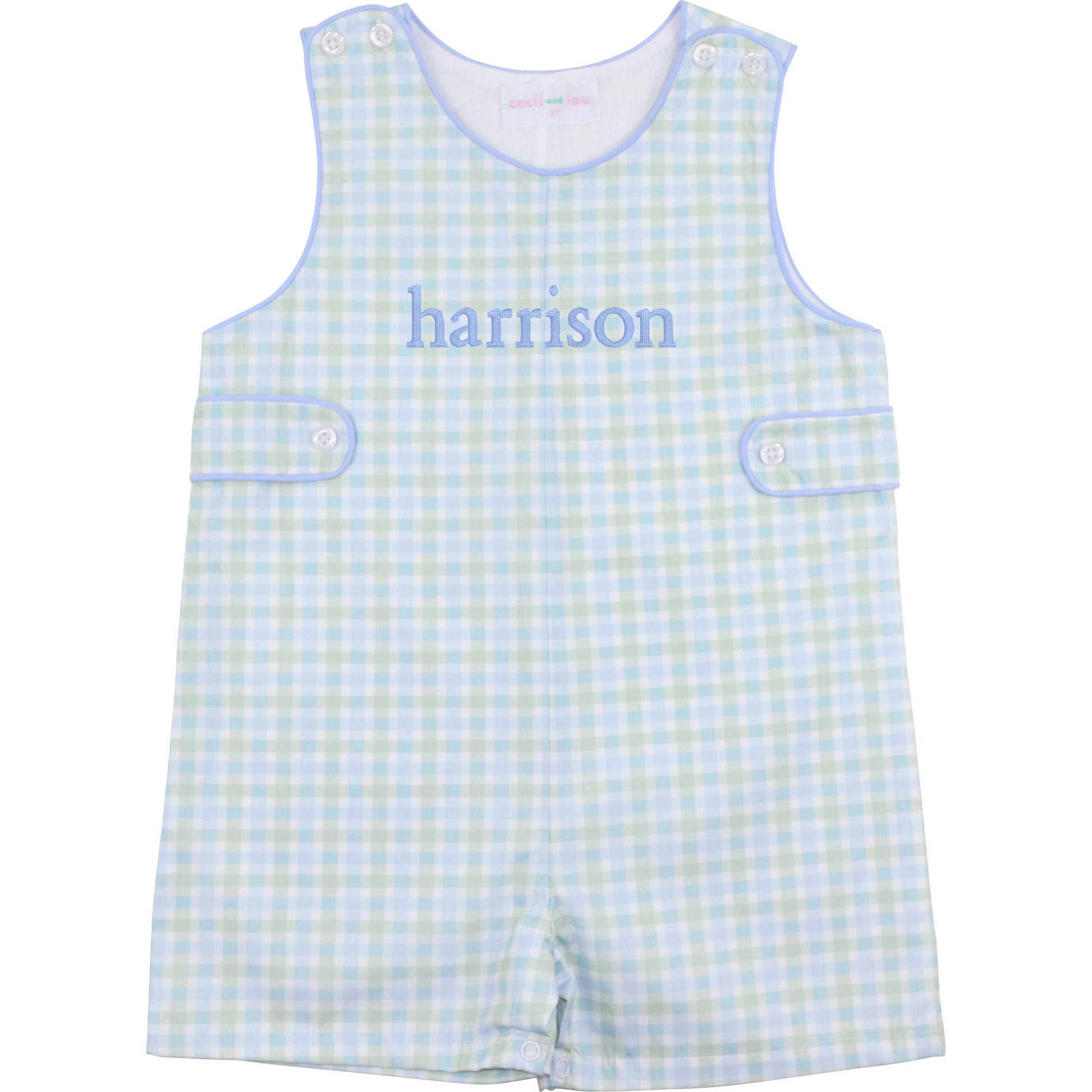 Blue And Green Check Jon Jon