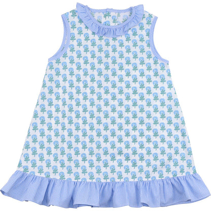 Blue And Green Hydrangea Dress