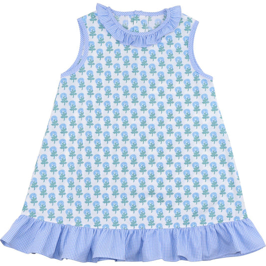 Blue And Green Hydrangea Dress