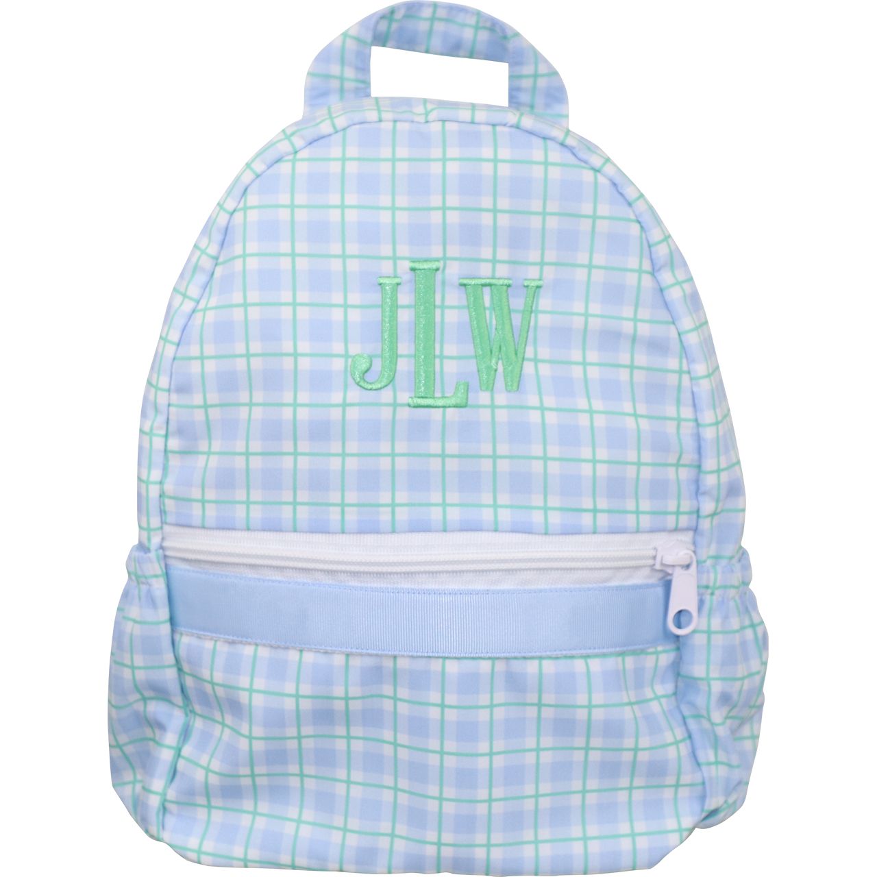 Blue And Green Plaid Backpack