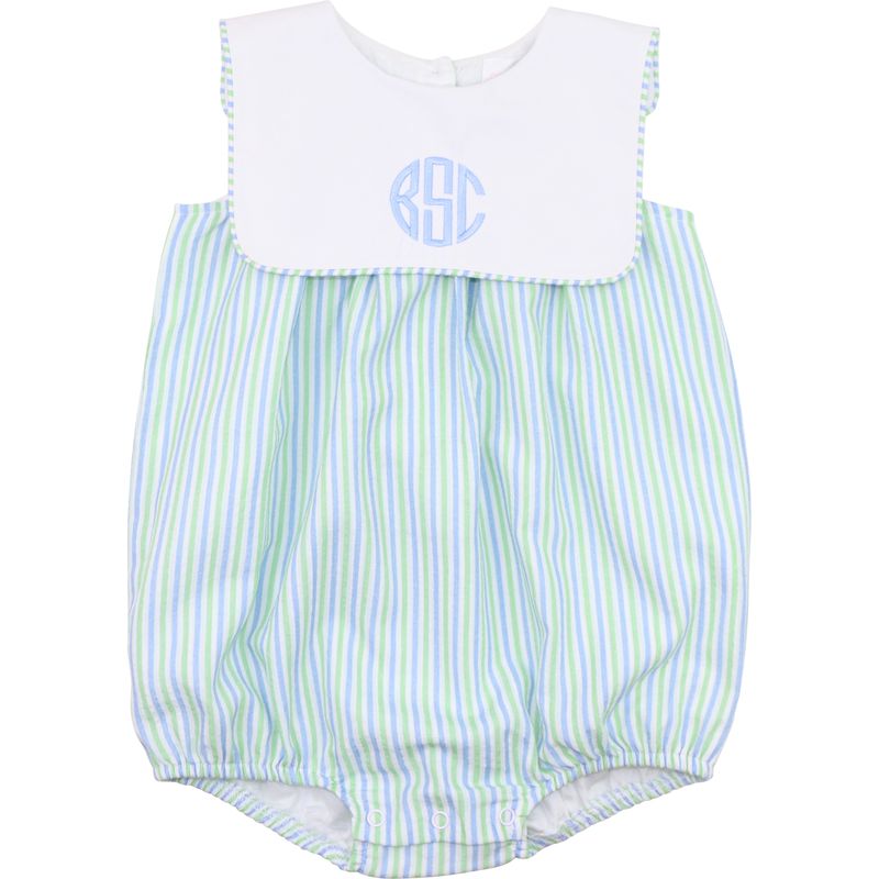 Blue And Green Seersucker Bubble