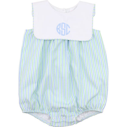 Blue And Green Seersucker Bubble