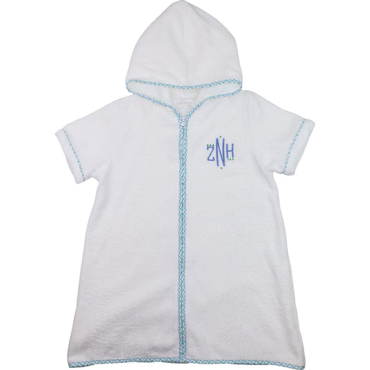 Blue And Green Windowpane Terry Coverup