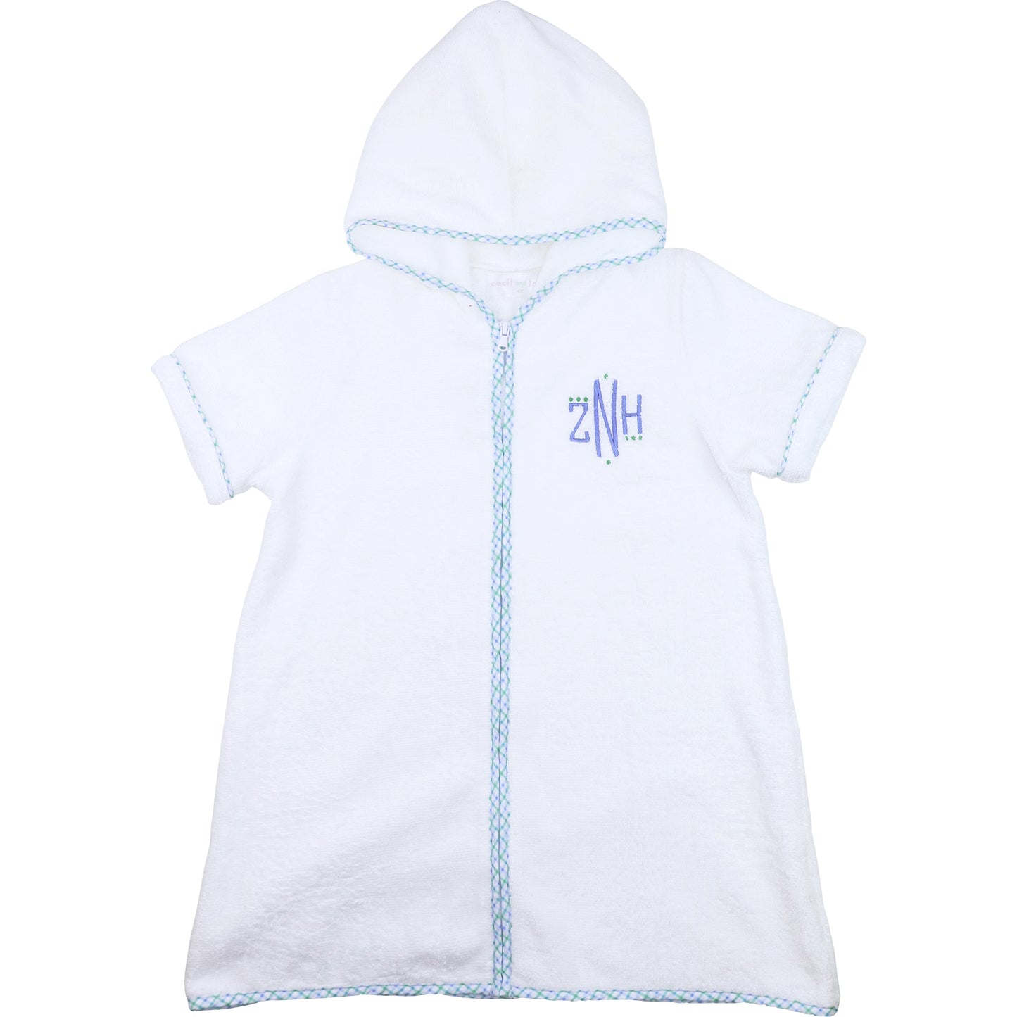 Blue And Green Windowpane Terry Coverup