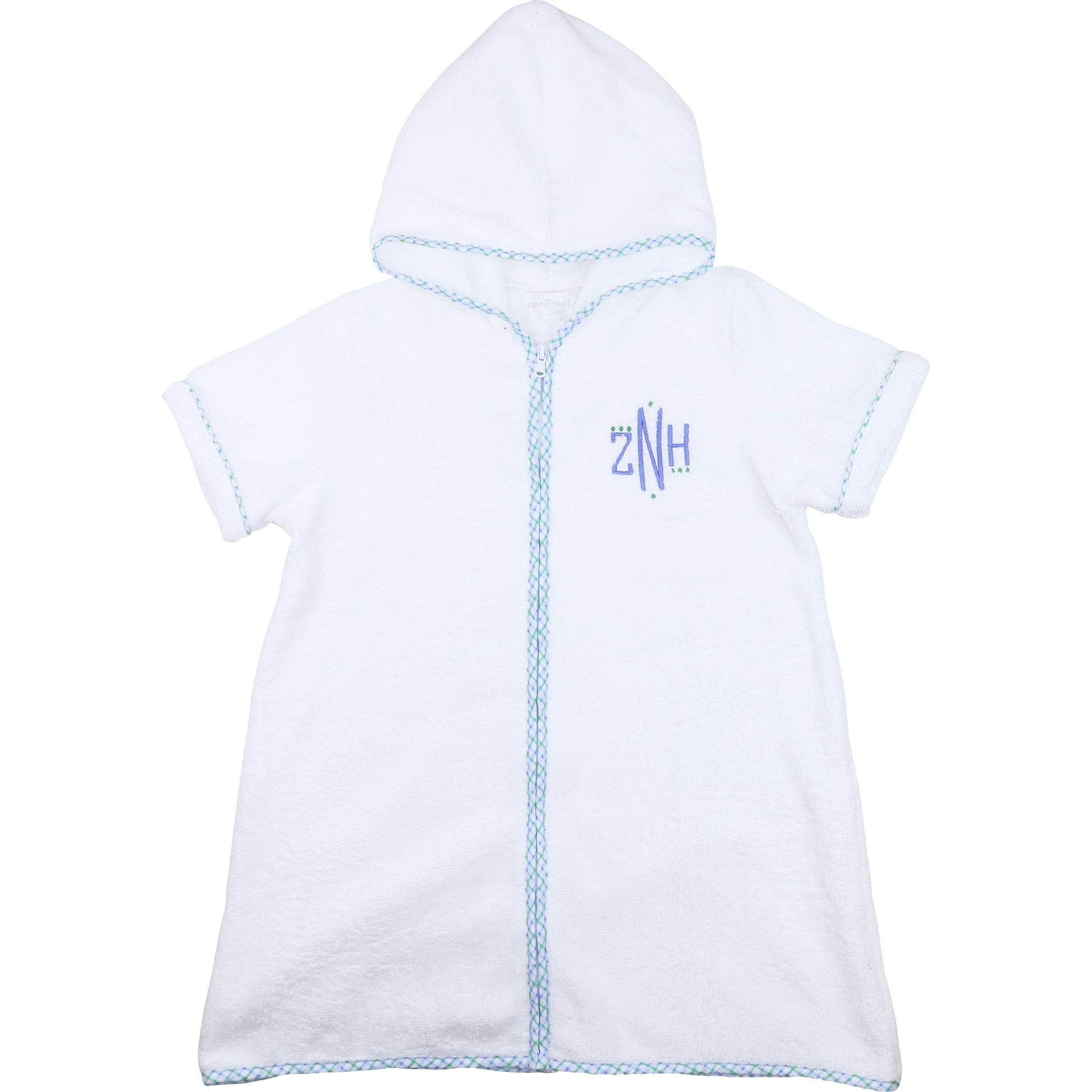 Blue And Green Windowpane Terry Coverup