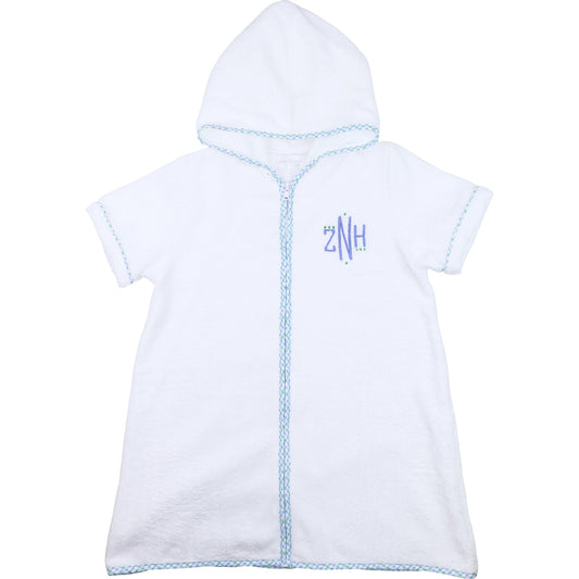 Blue And Green Windowpane Terry Coverup