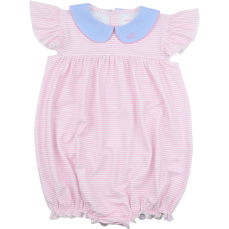 Blue And Pink Striped Knit Bubble