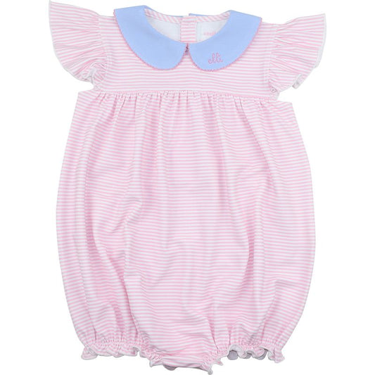 Blue And Pink Striped Knit Bubble