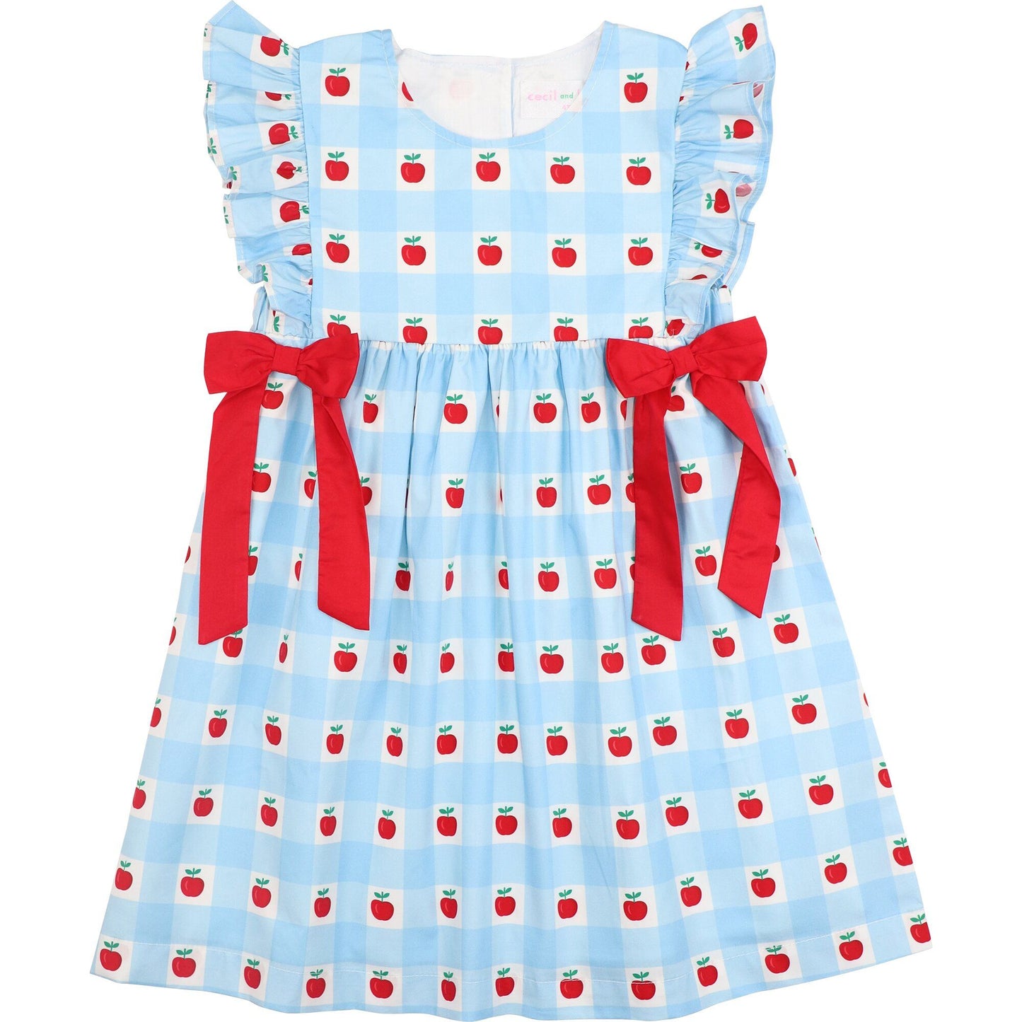 Blue And Red Check Apple Dress