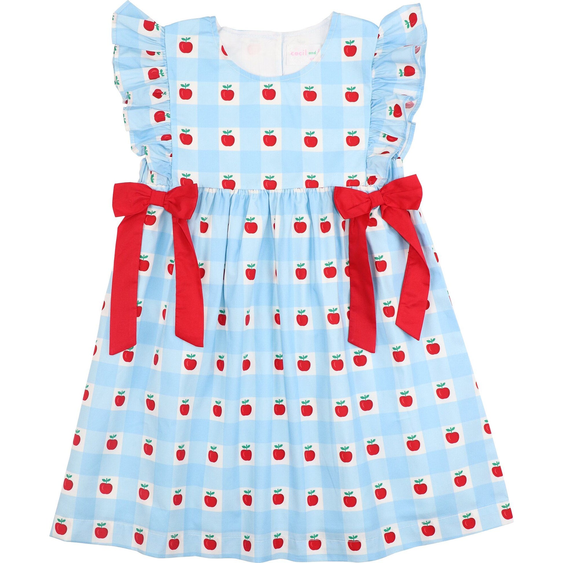 Blue And Red Check Apple Dress