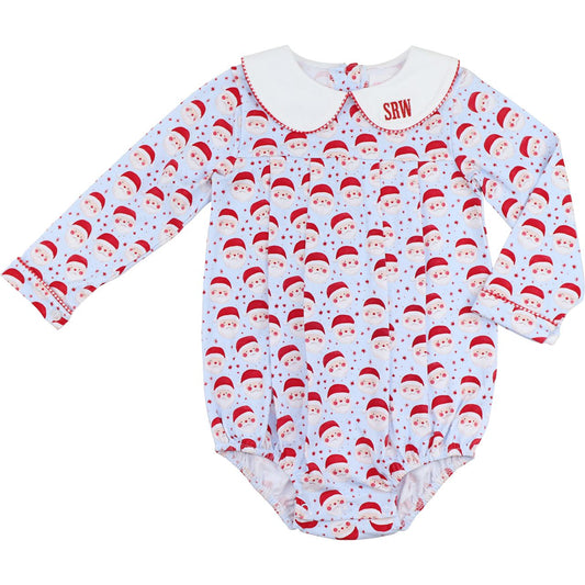 Blue And Red Knit Santa Print Bubble
