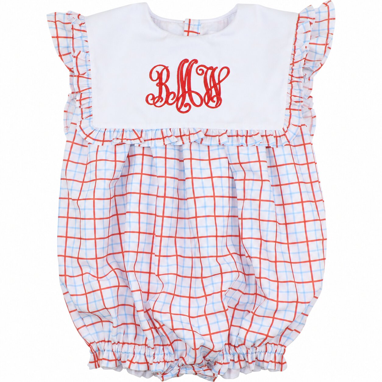 Blue And Red Windowpane Bubble1
