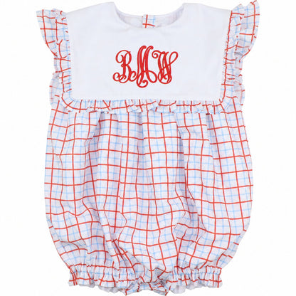 Blue And Red Windowpane Bubble1