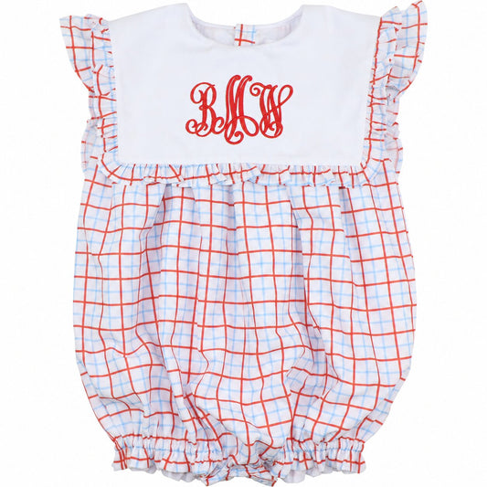Blue And Red Windowpane Bubble1