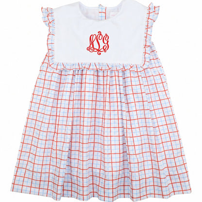 Blue And Red Windowpane Dress1