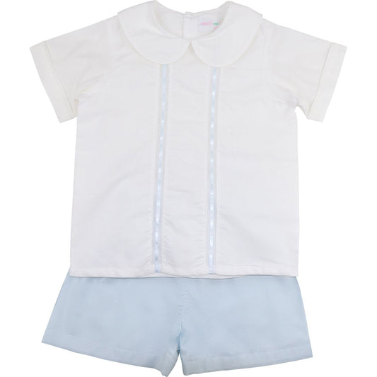 Blue And White Heirloom Short Set
