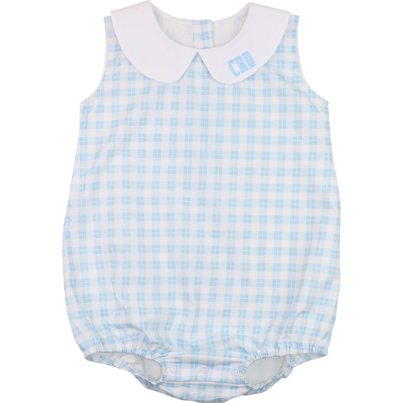 Blue And White Plaid Bubble