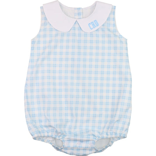 Blue And White Plaid Bubble