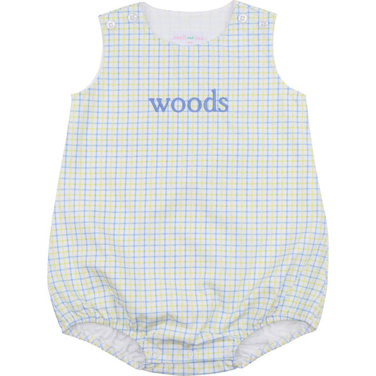 Blue And Yellow Windowpane Bubble