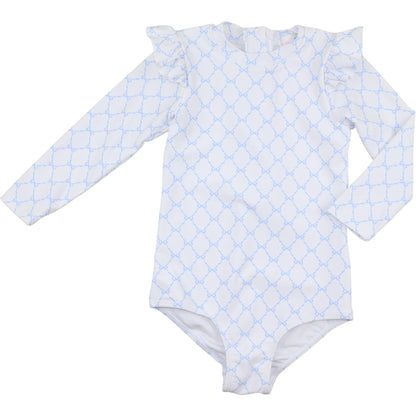 Blue Bow Trellis Swimsuit