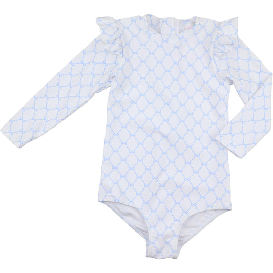 Blue Bow Trellis Swimsuit