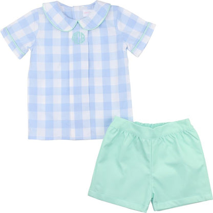 Blue Buffalo Check Short Set