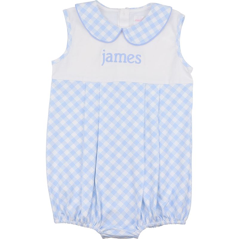 Blue Check Knit Bubble