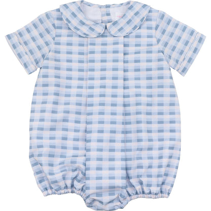 Blue Check Pleated Bubble