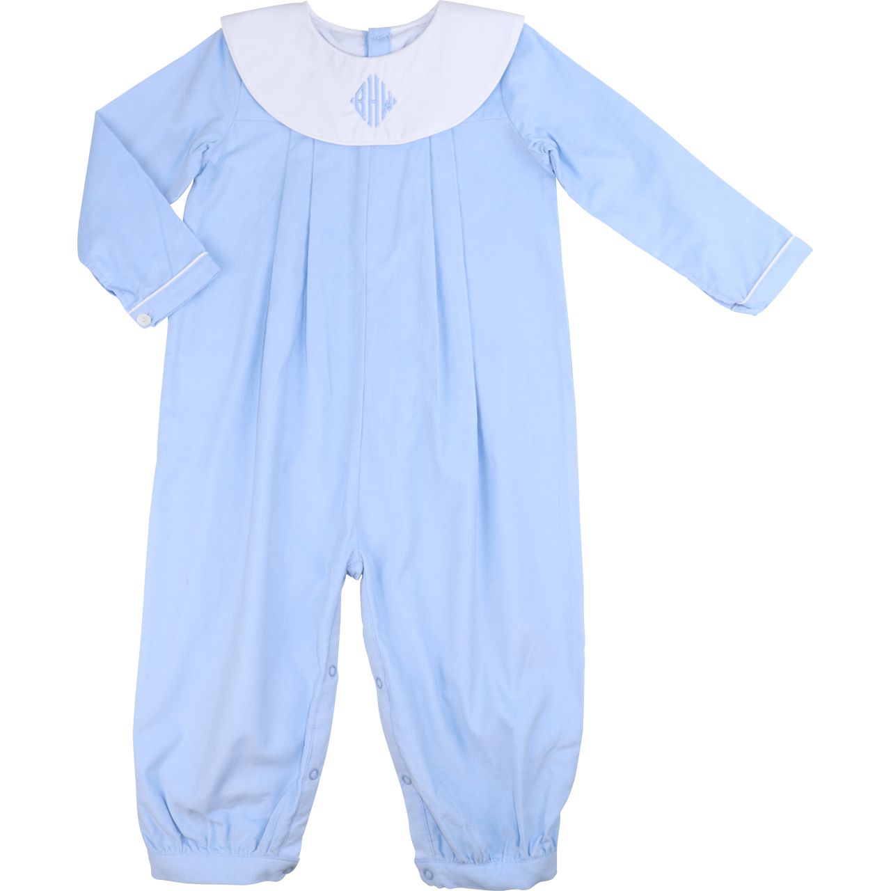 Blue Corduroy Long Romper