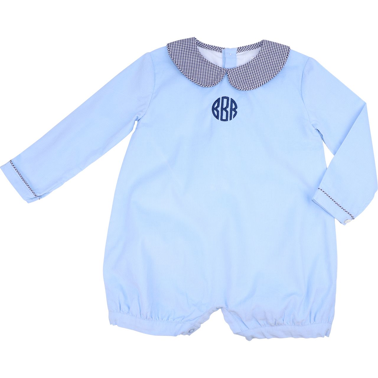 Blue Corduroy Short Romper