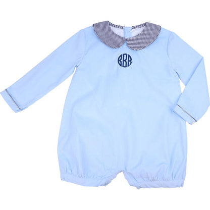 Blue Corduroy Short Romper