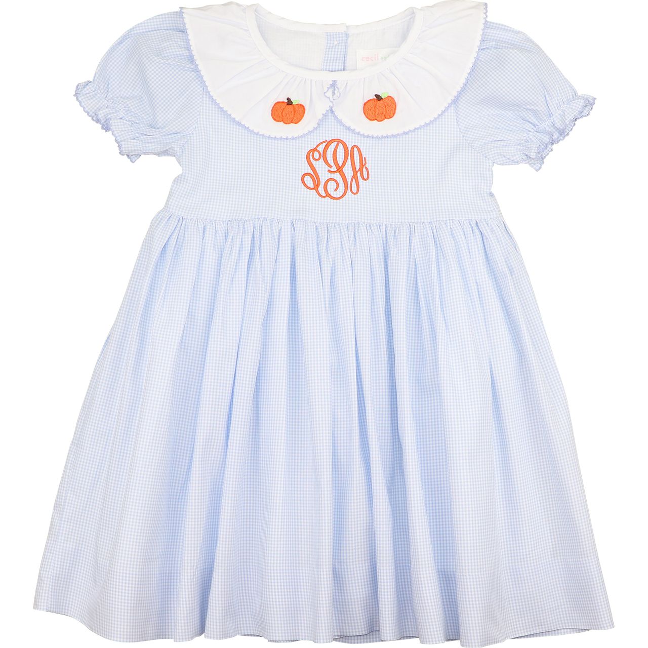 Blue Embroidered Pumpkins Dress