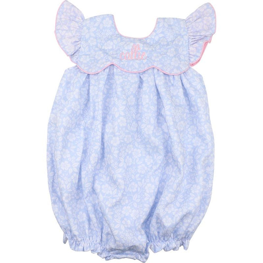 Blue Floral Bow Bubble