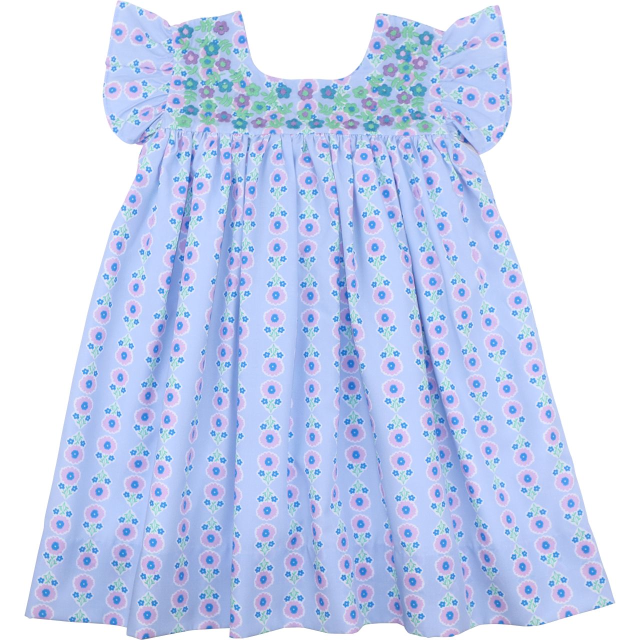 Blue Floral Fiesta Dress